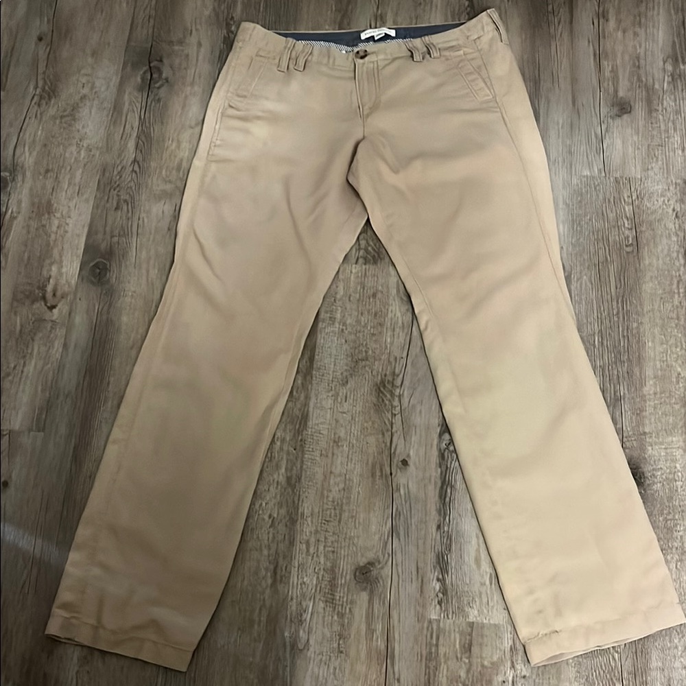 Banana Republic Tan Cotton Linen Blend Straight Leg Pants sz.10